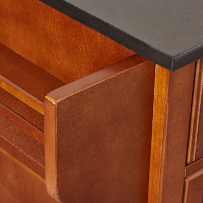 Three Posts™ Royce Granite Kitchen Island & Reviews Wayfair